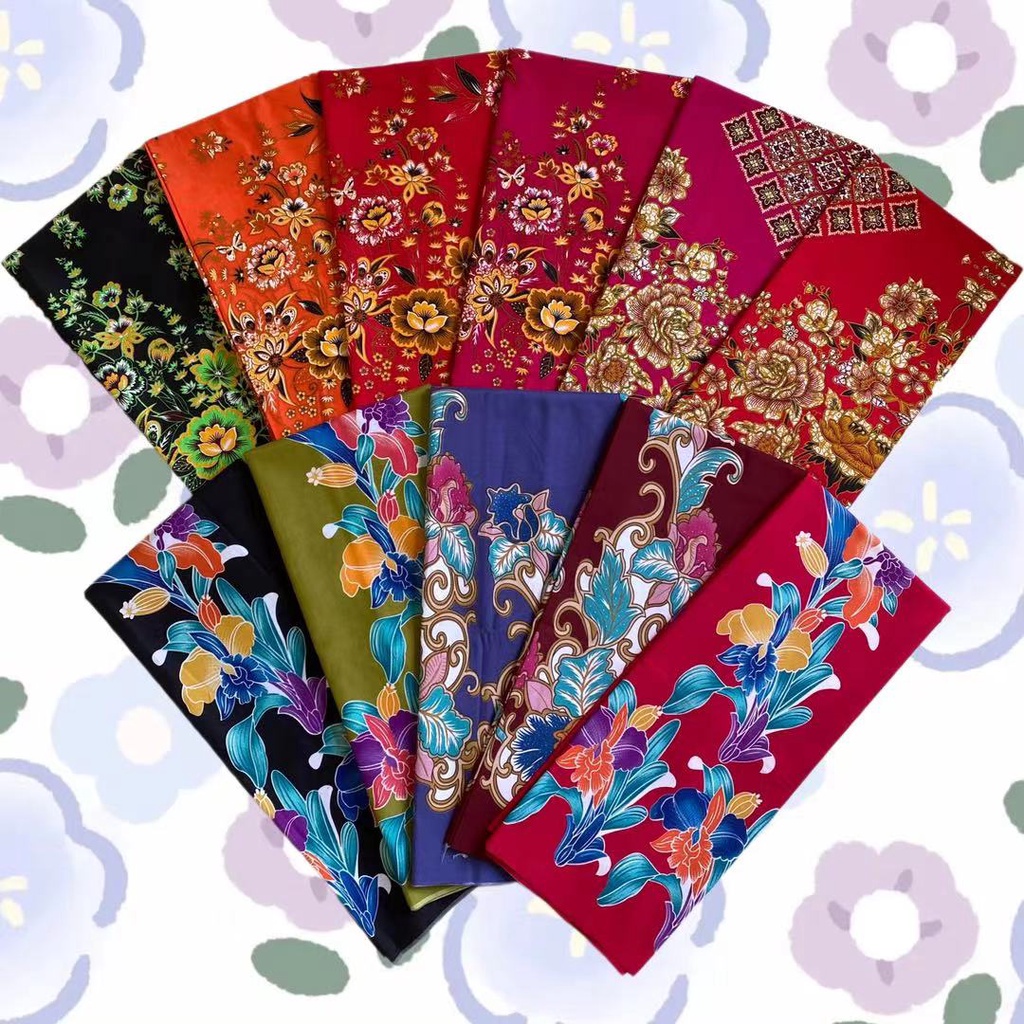 สั่งผสมสี 5-20 สี ผ้าถุง ผ้าถุงลายดอก ผ้าปาเต๊ะ