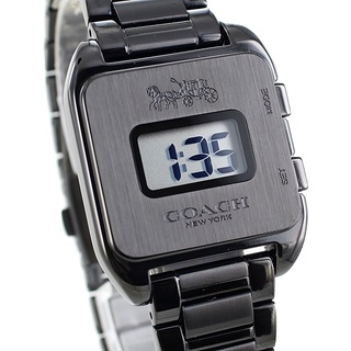 (ผ่อน 0%) ❤❤ ขายเท!! มีตำหนิ!! ของแท้!! Coach 14503594 Womens Digital Darcy Black Stainless Steel Bracelet ❤❤