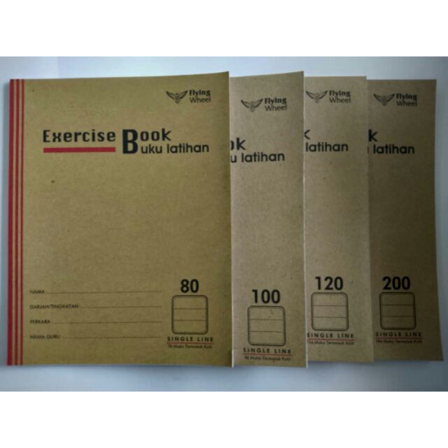 หนังสือออกกําลังกาย 80 หน้า F5 Craft Cover / 80 หน้า Buku Latihan Tulis F5 Kraft Cover 80pg 80pgs