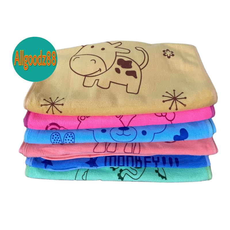 ผ้าเช็ดหน้า เช็ดมือ เช็ดรถ เช็ดจาน เช็ดผมไมโครไฟเบอร์อัดลาย 1 ผืน (คละสี)