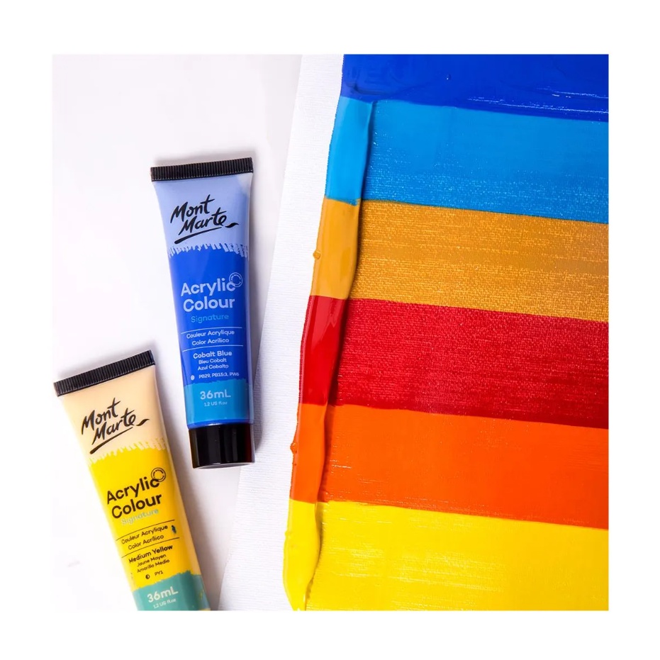 Mont Marte สีอะครีลิค 36ml/75ml ชุด 18/24/36/48 สี Signature สีอคิลิค แบนด์mont marte มงมาตฝรั่งเศส - รูปที่ 6