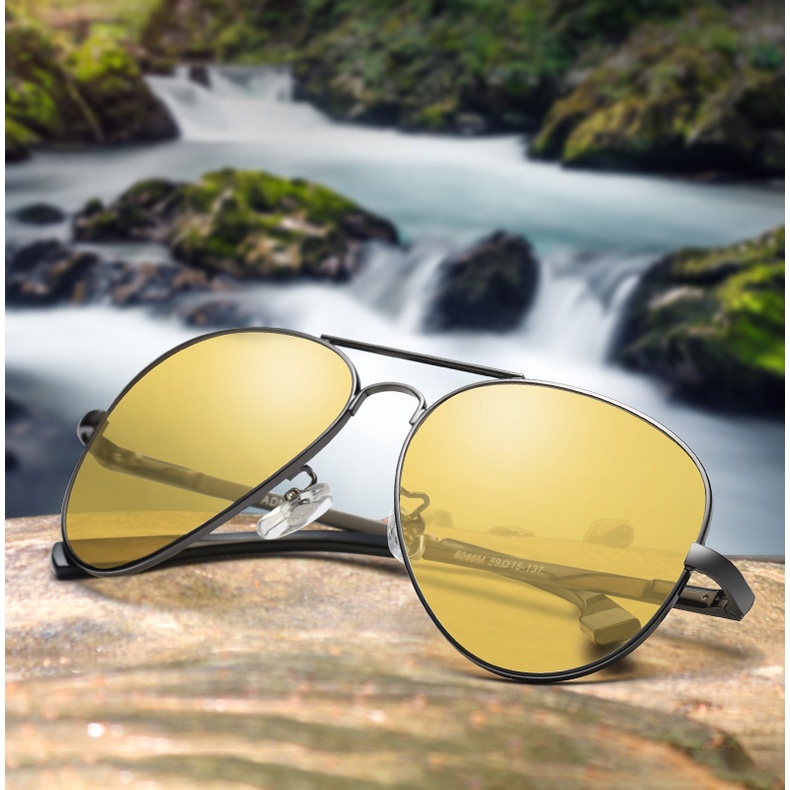 Polarized prescription night vision glasses myopia men sunglasses