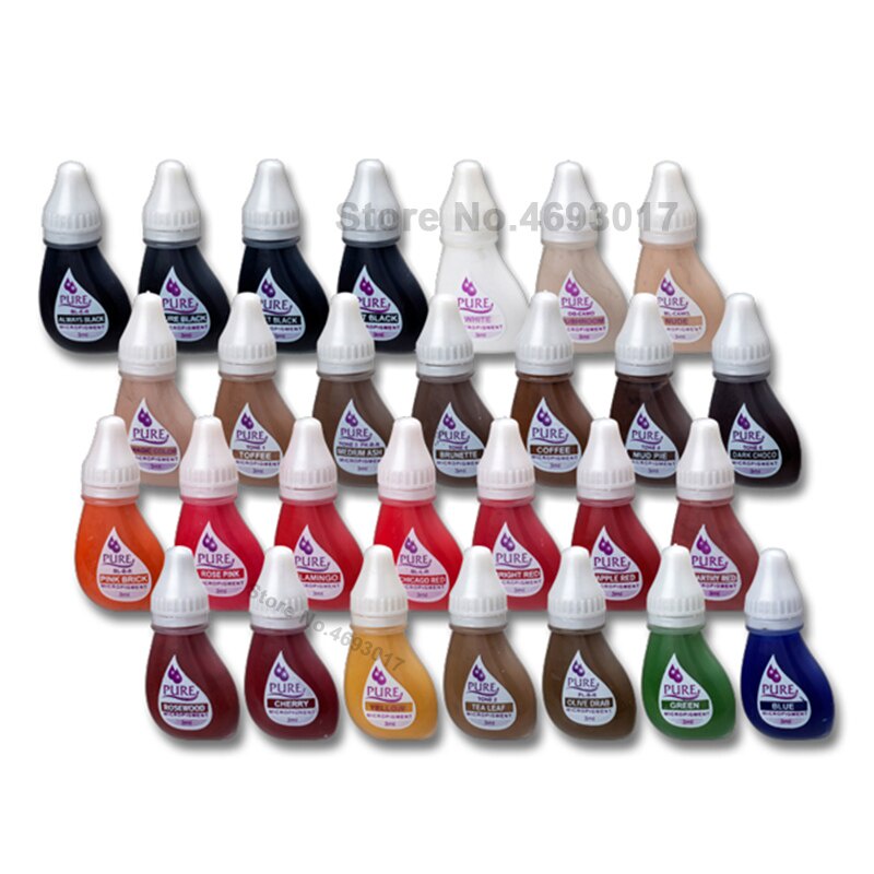 Tattoo Ink Micropigment USA Lip Eyebrow Eyeliner กึ่งถาวร Pure Micropigment แต่งหน้าถาวร Tattoo Inks