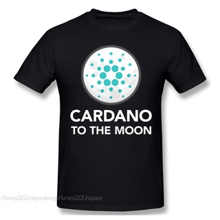 [S-5XL]เสื้อยืดแขนสั้น พิมพ์ลาย Cardano Coin ADA Cryptocurrency To The Moon แฟชั่นสําหรับผู้ชาย 492434