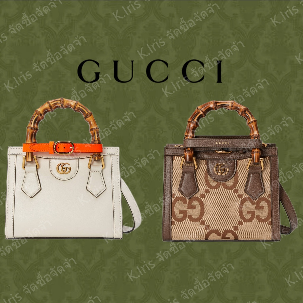 Gucci/New/Gucci Diana Bamboo Mini Tote Bag/ของแท้100%