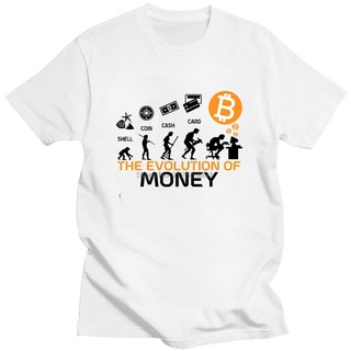 เสื้อยืดผ้าฝ้ายพิมพ์ลายแฟชั่น เสื้อยืด ผ้าฝ้าย พิมพ์ลายมังงะ Bitcoin The Evolution of Money สไตล์ญี่ปุ่น ฮาราจูกุ เรียบง