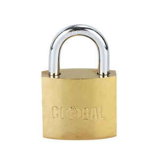 กุญแจ กุญแจสปริง GLOBAL 32 MM สีทองเหลือง