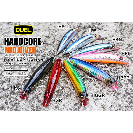 เหยื่อ Duel Hardcore Mid Diver 95 mm 14g (FLOATING)