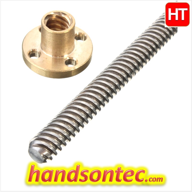 Ø12mm x Longen=1000mm(1-meter) T12 Trapezoidal Lead Screw Pitch:3mm Lead Distance:3mm with Nut