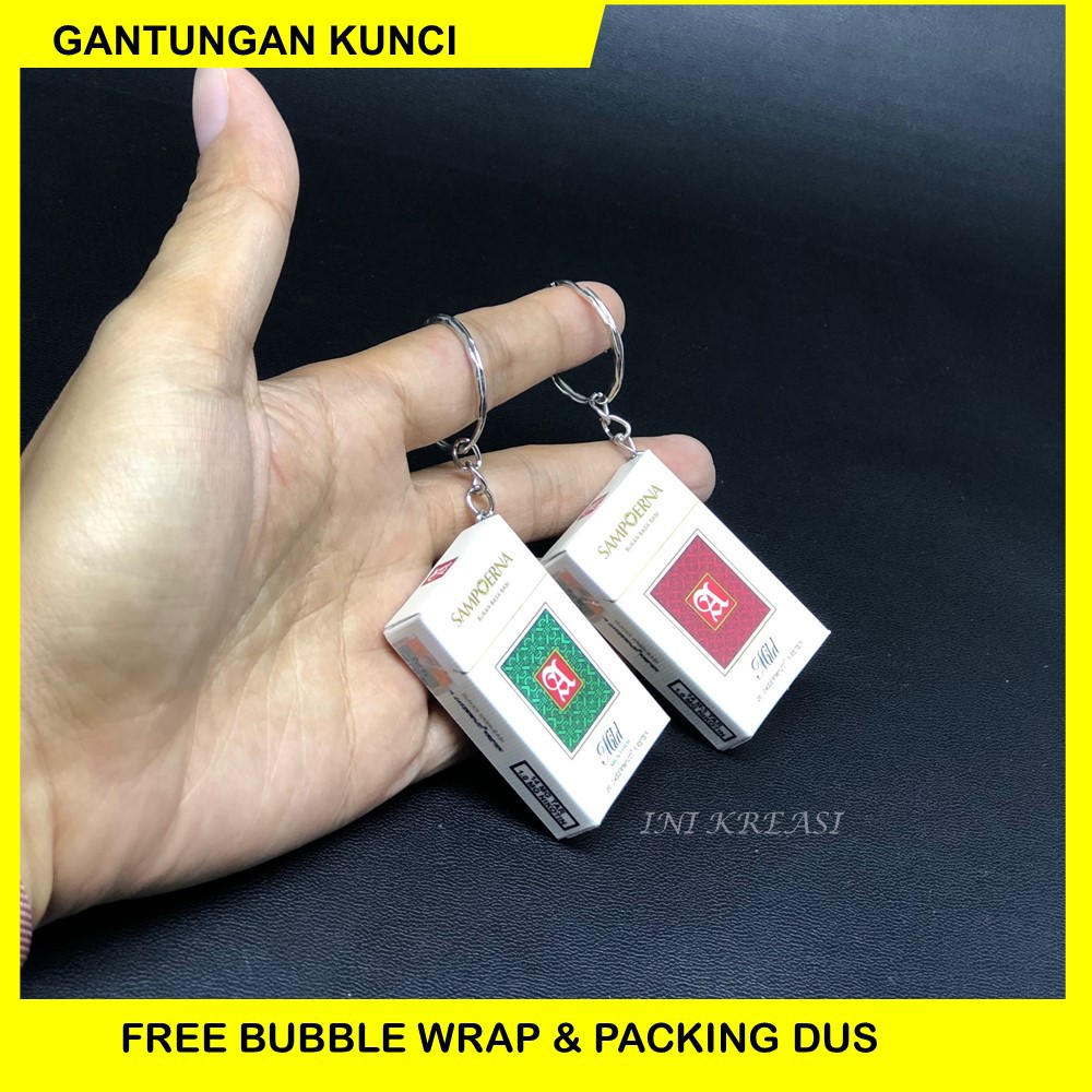 พวงกุญแจ GANTUNGAN - MINIATURE CIGARETTE BAG MILD SAMPOERNA