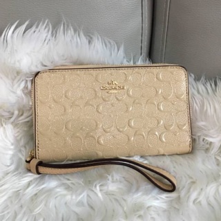 COACH F57469 PHONE WALLET IN SIGNATURE