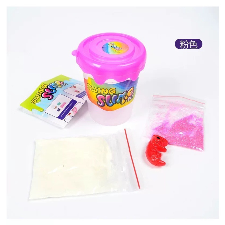 พร้อมส่ง DIY slime สไลม์เขย่า ไดโนเสาร์ สุ่มแบบ คละลาย