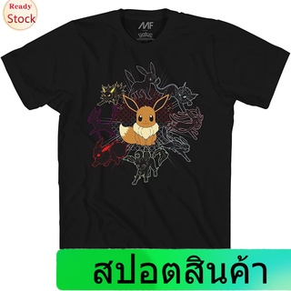 เสื้อยืดผู้ชายและผู้หญิง Pokemon Mono Eeveeloutions Eevee T-Shirt Popular T-shirts