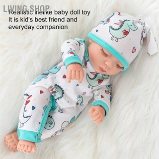 Living Shop Reborn Baby Dolls Sleeping Full Body Realistic Soft Washable Mini Lifelike Toy with Clothes