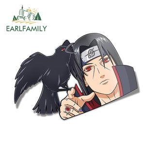 Earlfamily สติกเกอร์ไวนิล ลายการ์ตูนนารูโตะ Itachi ป้องกันรอยขีดข่วน ขนาด 13 ซม. x 7.5 ซม. สําหรับตกแต่งรถยนต์ รถจักรยานยนต์ JDM