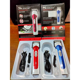 เเบตตาเลียน Surker. SK-5805 ขนาดเหมาะมือ ตัดผมเด็กได้ ผู้ใหญ่ได้ ใช้ได้8ชม. เเถใเเปรงปัดผม น้ำมัน งดเลือกสี