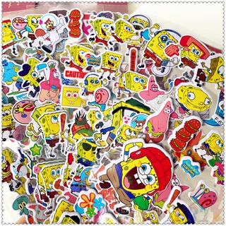 5 แผ่น ✿ สติกเกอร์ ลายการ์ตูน SpongeBob SquarePants Q-1 DIY สําหรับติดตกแต่ง ✿ สติกเกอร์ PVC รูปบับเบิ้ล 3 มิติ กันน้ํา ของเล่นสําหรับเด็ก