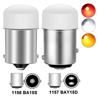 หลอดไฟเลี้ยว ไฟเบรกรถยนต์ สว่างมาก สีขาว P21 5W Led 1157 BAY15D 1156 P21W Ba15S SMD DRL12V 2 ชิ้น