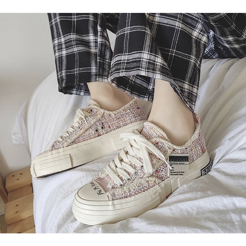 [พร้อมส่ง ]i like pink!! ผ้าใบสีชมพูหว๊านหวาน