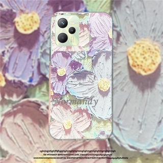 เคสโทรศัพท์ 2022 New Casing Realme 9 Pro Plus 9Pro+ C35 Fashion Creative Painting Flowers Silicone Phone Case TPU Softcase Shockproof Protective Cover Realme9Pro+ Plus เคส