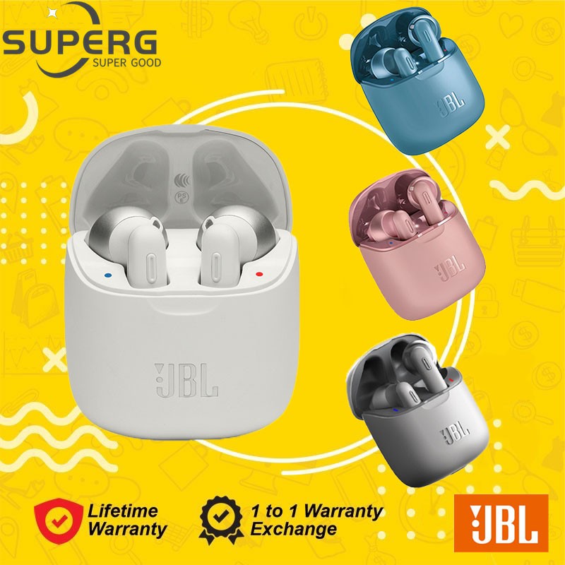 JBL Tune 220TWS หูฟังบลูทู ธ V5.0 หูฟังไร้สายหูฟังชนิดใส่ในหูพร้อมไมโครโฟนสเตอริโอและกล่องชาร์จ
