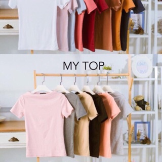 เสื้อยืดคอปาดป้าย my top