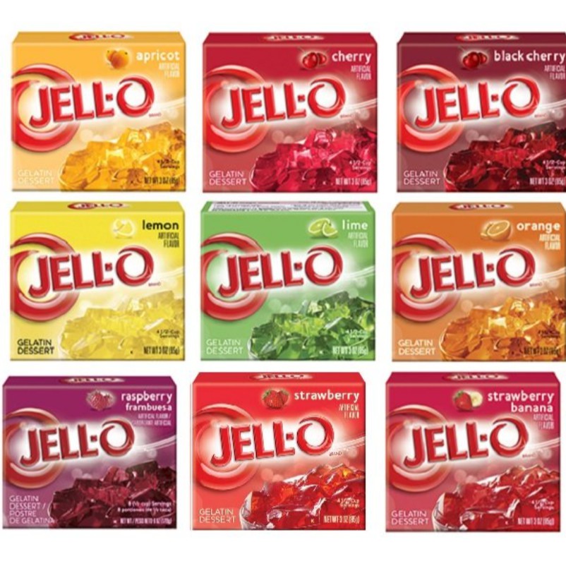 ????????Jell-O Jello Gelatin Mix 85G, Jelly Raspberry, Berry Blue, Lime, Grape,  Lemon Made In Usa Jello???????? | Shopee Thailand