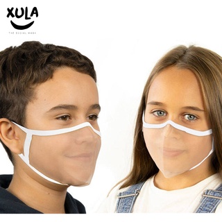 XULA MASK - UNISEX WHITE หน้ากากผ้าแบบใส ซักได้ | Swiss Technology Award 2020 รับรองจาก European Certification