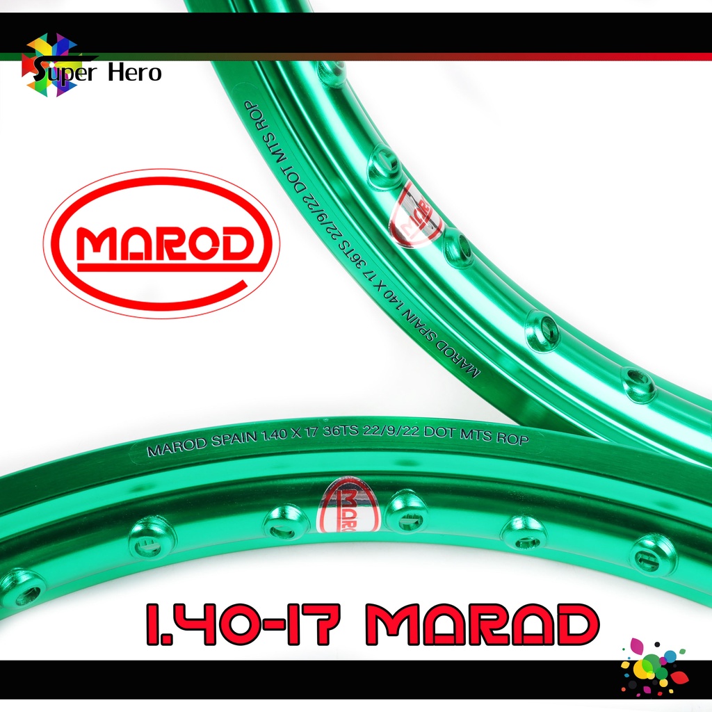 ล้อAKRONT MAROD ล้อเขียว 1.40 ขอบ17 โลขอบ17 ล้อแข็ง ล้อมอเตอร์ไซค์ ของแต่งเวฟ ของแต่งดรีม ของแต่งw11
