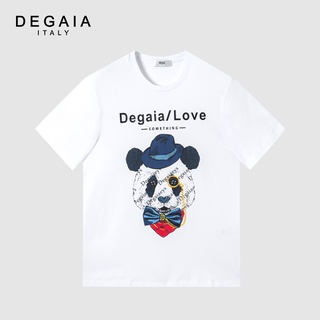 Degaia เสื้อยืดแขนสั้นลําลอง ผ้าฝ้ายแท้ พิมพ์ลายการ์ตูนแพนด้า แฟชั่นฤดูร้อน สําหรับผู้ชาย