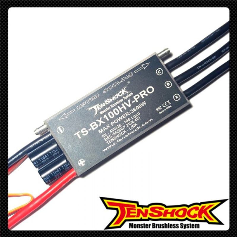 TENSHOCK BX100HV-PRO MARINE BRUSHLESS 100A ESC สําหรับ RC BOAT
