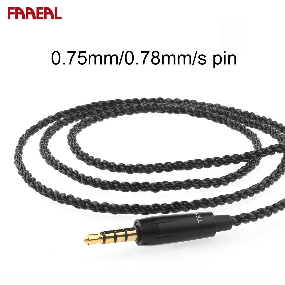 FAAEAL TRN A1/A1S หูฟังอัพเกรดสาย HIFI สายหูฟัง 2Pin Connector เปลี่ยนสายสําหรับ TRN VX ST1 CS2 KZ Z