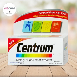 Centrum From A to Zinc + Beta-Carotene Lutein and Lycopene 90 Tablets  เซนทรัม วิตามินและเกลือแร่รวม