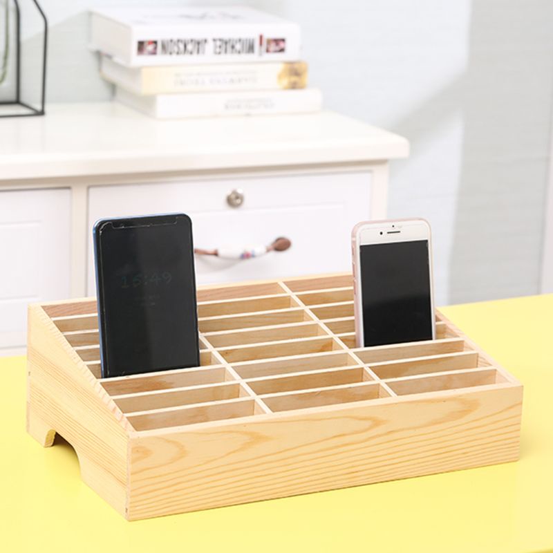 kiss 24 Cells Multifunctional Wooden Storage Box Mobile Phone Repair Tool Organizer