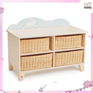 ชั้นเก็บของบันนี่น้อยพร้อมตระกร้าหวายแบรนด์ Tender Leaf Toys- Bunny Storage Unit