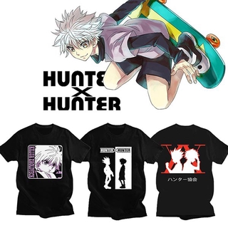 Hunterxhunter เสื้อกันหนาวแขนสั้นลําลองลายการ์ตูนอนิเมะญี่ปุ่นสําหรับผู้ชายS-5XL