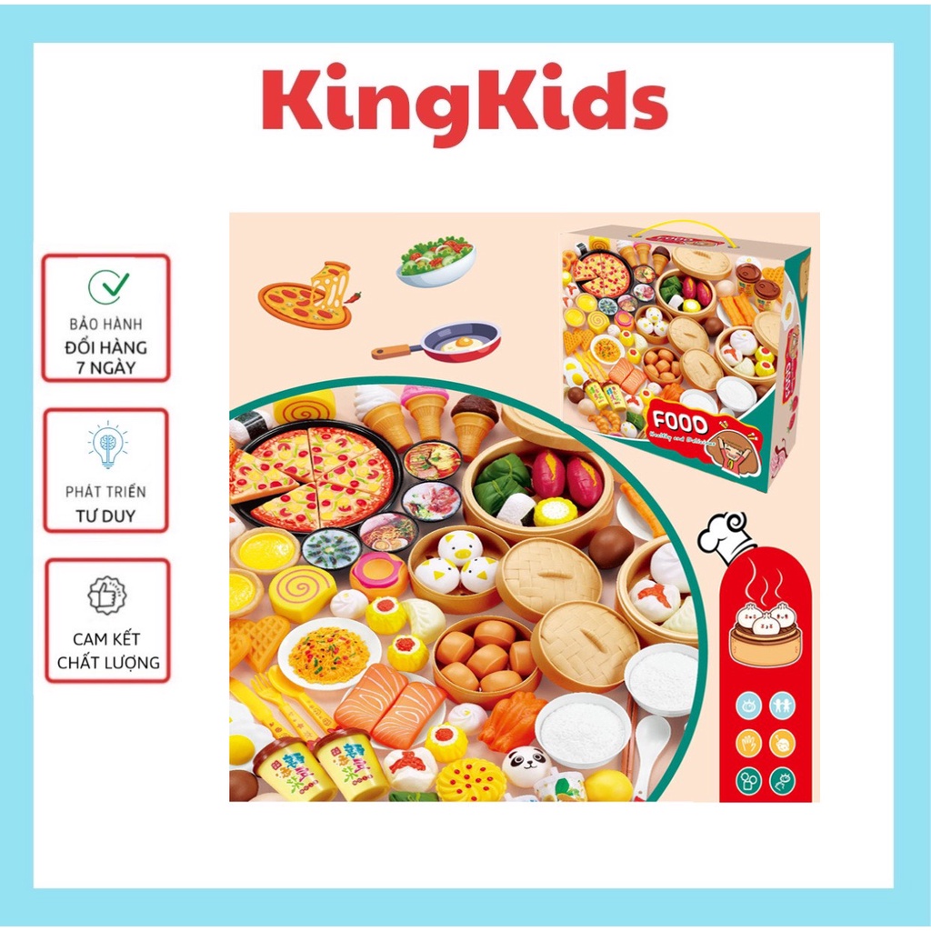 ของเล่นเด็กในครัวจําลอง กษัตริย์คิดส์ ชุดเครื่องครัว 88 ชิ้น