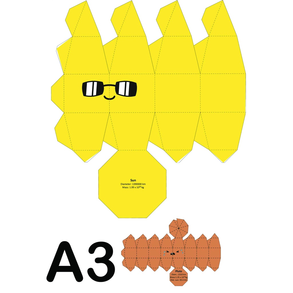 โมเดลกระดาษระบบสุริยะ Solar System Paper Model A3 - Oattasza - Thaipick