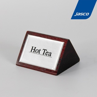 ป้ายน้ำร้อน ตั้งโต๊ะแบบไม้	Hot Tea sign