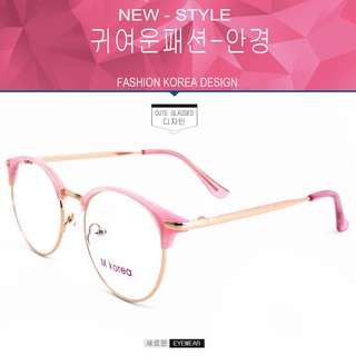 Fashion แว่นตากรองแสงสีฟ้า รุ่น M korea K 1297 สีชมพูตัดทอง ถนอมสายตา (กรองแสงคอม กรองแสงมือถือ) New Optical filter