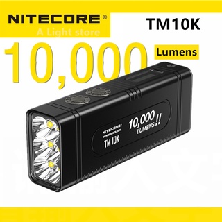 Orginal NITECORE TM10K ไฟฉาย 10,000 ลูเมน หน้าจอ HD LED 6 CREE XHP35 ยาว 288 เมตร ชาร์จ Type C