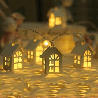 2m 10LEDs Fairy Garland Wood House String Light for Room Home Decoration