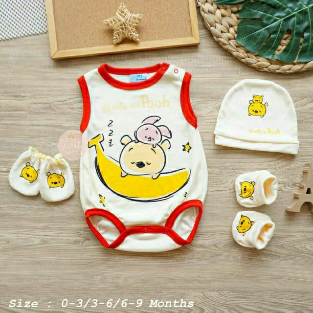 ชุดเด็กอ่อน เซตบอดี้+ถุงมือ+ถุงเท้า 0-8month