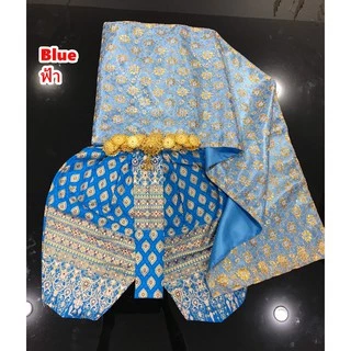 ชุดสไบลูกไม้เด็ก เย็บประกบลูกไม้สีทอง FV13