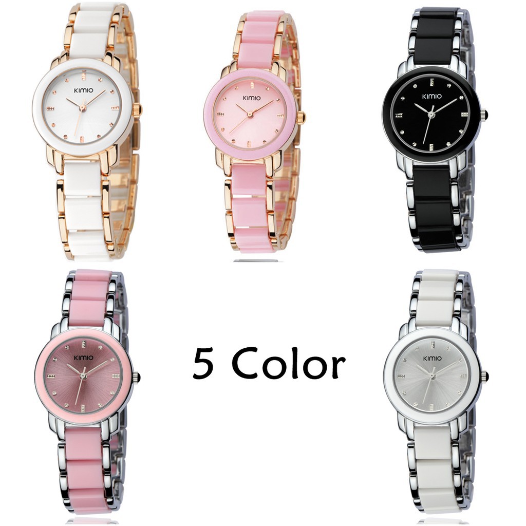 น่ารัก เรียบหรู Kimio นาฬิกาข้อมือผู้หญิง สาย Alloy เซรามิก รุ่น K455L มี 5 สี