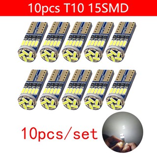 【พร้อมส่ง】หลอดไฟ Led T10 W5W Canbus 15SMD สําหรับติดป้ายทะเบียนรถยนต์ 10 ชิ้น