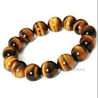 ไทเกอร์อาย Tigers Eye ขนาด 10 มม. สร้อยข้อมือ หินนำโชค