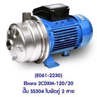 ** (E061-2230) 2CDXM-120/20 ปั๊ม SS304 ใบพัดคู่ 2 สาย