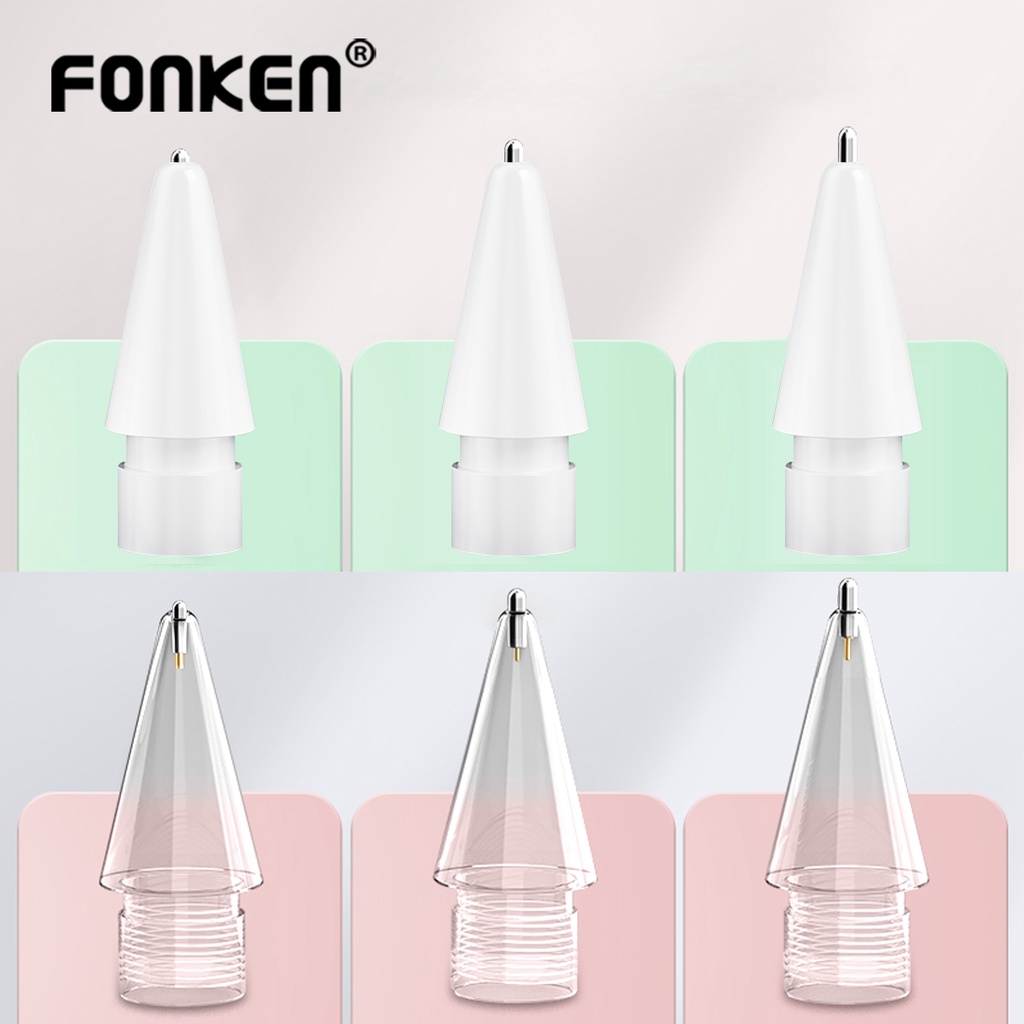 Fonken ปลายดินสอไทเทเนียมอัลลอย แบบเปลี่ยน สําหรับ AP Pencil 1 2 Gen IP Pro 1st 2st