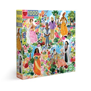 eeBoo Poets Garden 1,000 Pc Sq Puzzle จิ๊กซอว์รูปกวีและนักแต่งเพลง แบบ 1,000 ชิ้น